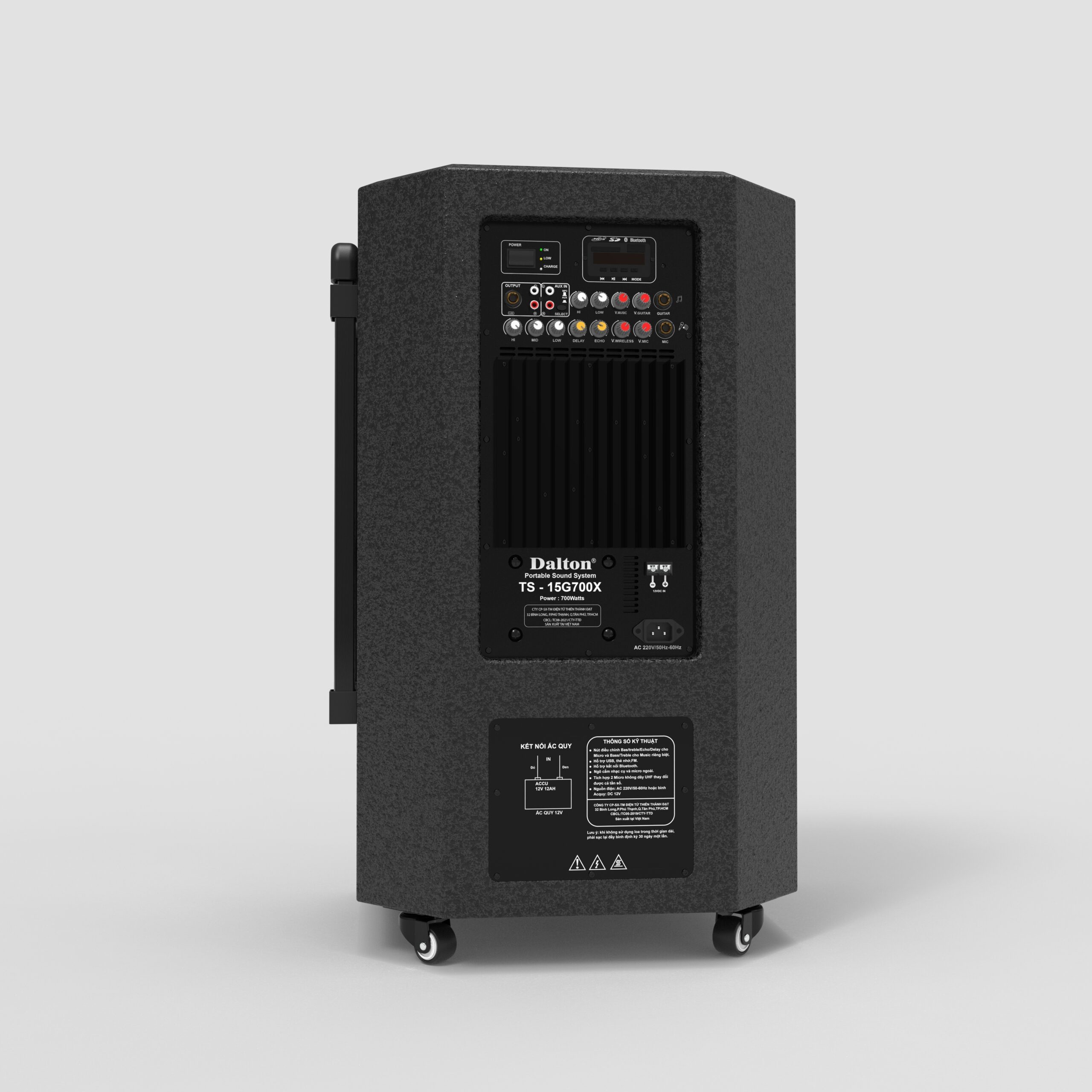 Loa kéo di động karaoke Dalton TS-15G700X - Công suất 700W